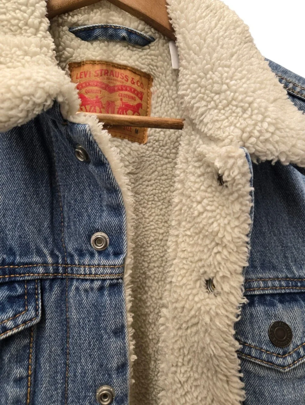 Levi's Denim Sherpa Trucker Vest